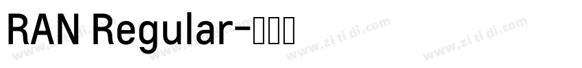 RAN Regular字体转换